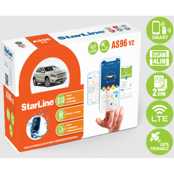 StarLine AS96 v2 CAN+4LIN GSM+GPS